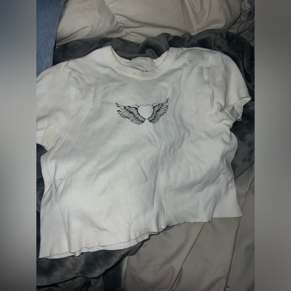 Brandy Melville white baby tee